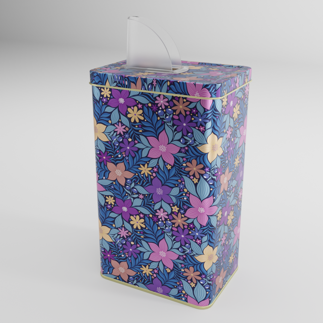 Yerbera Rectangular - PRIMAVERA - Bulto por 16 unidades surtidas.