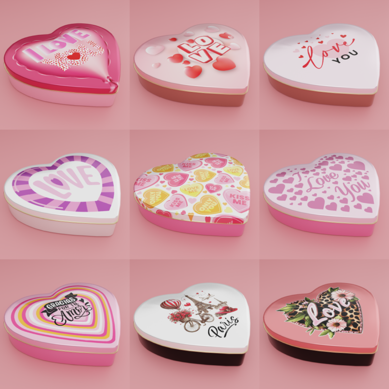 Lata Corazón - PARIS - Bulto por 25 unidades surtidas.