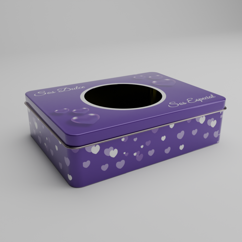 Lata Box Visor - VIOLETA - Bulto por 26 unidades surtidas.