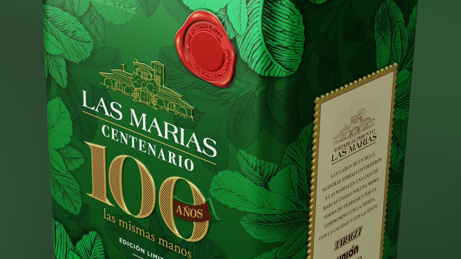 Lata Las Marías con relieve y litografía