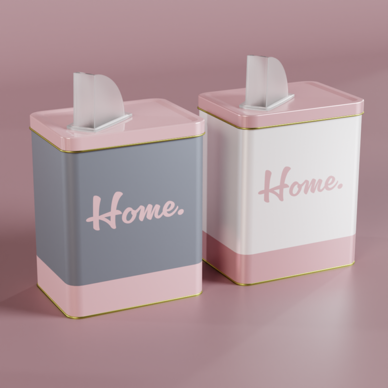 Lata yerbera - LINEA HOME - Bulto por 16 unidades surtidas.