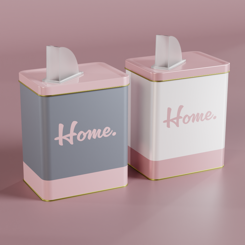 Lata yerbera - LINEA HOME - Bulto por 16 unidades surtidas.