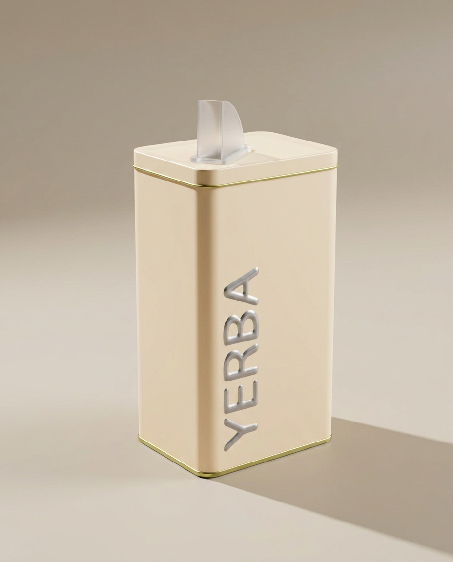 Yerbera Rectangular - RELIEVE PLATA - Bulto por 12 unidades. - Imagen 3