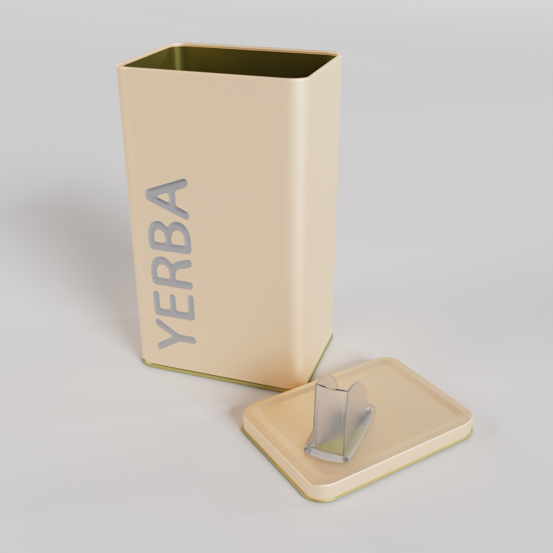 Yerbera Rectangular - RELIEVE PLATA - Bulto por 12 unidades. - Imagen 6